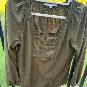 Daniel Rainn Khaki Textured Blouse